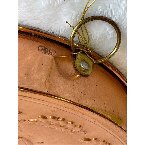 Vintage Cooper Tin Jello Mold Decor Flowers Floral Korea ODI Pfaltzgraff - Picture 6 of 9